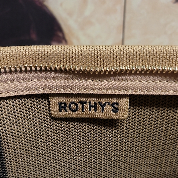 Rothy\'s Black and Tan Checkered Clutch